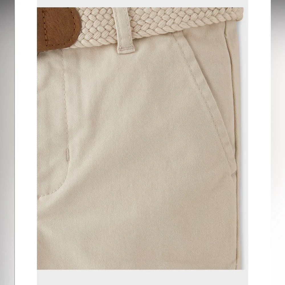 Gymboree Boys Tan Belted Chino Shorts Size 4T